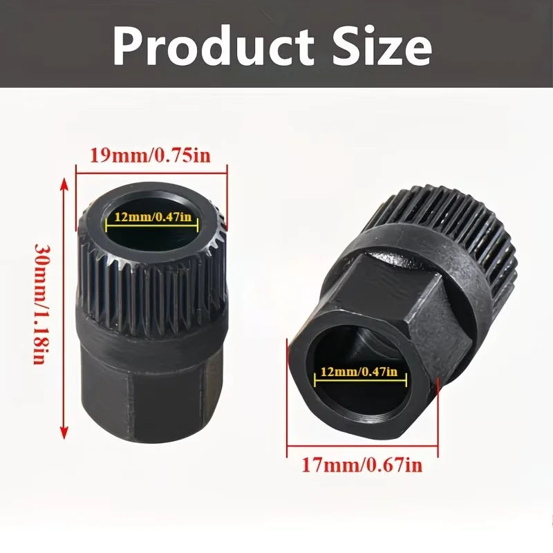 Heavy-Duty 33-Tooth Alternator Pulley Removal Tool