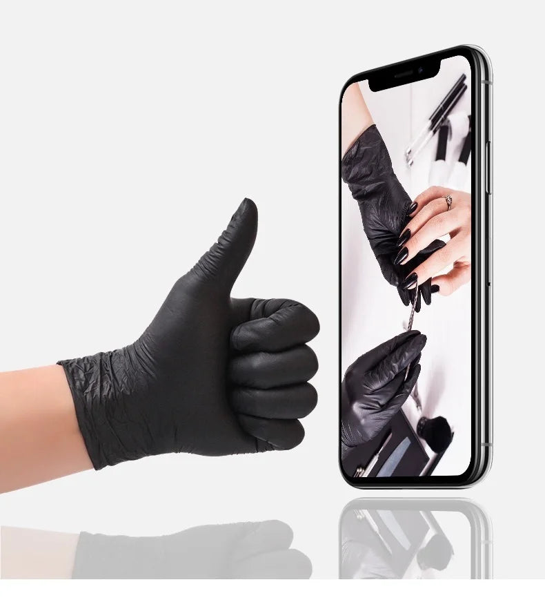 Heavy-Duty Diamond-Textured Nitrile Mechanic Gloves
