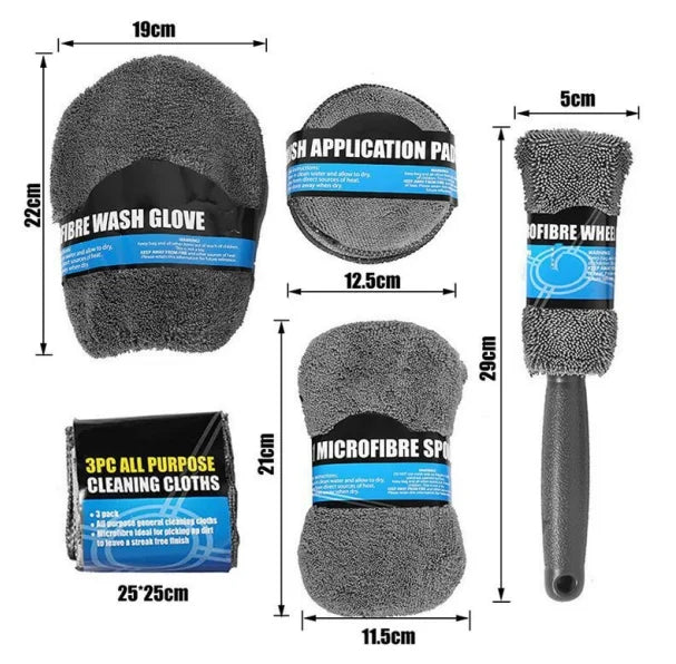 Car Wash Cleaning Tools Set (9-Piece)