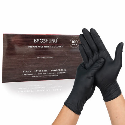 Heavy-Duty Diamond-Textured Nitrile Mechanic Gloves