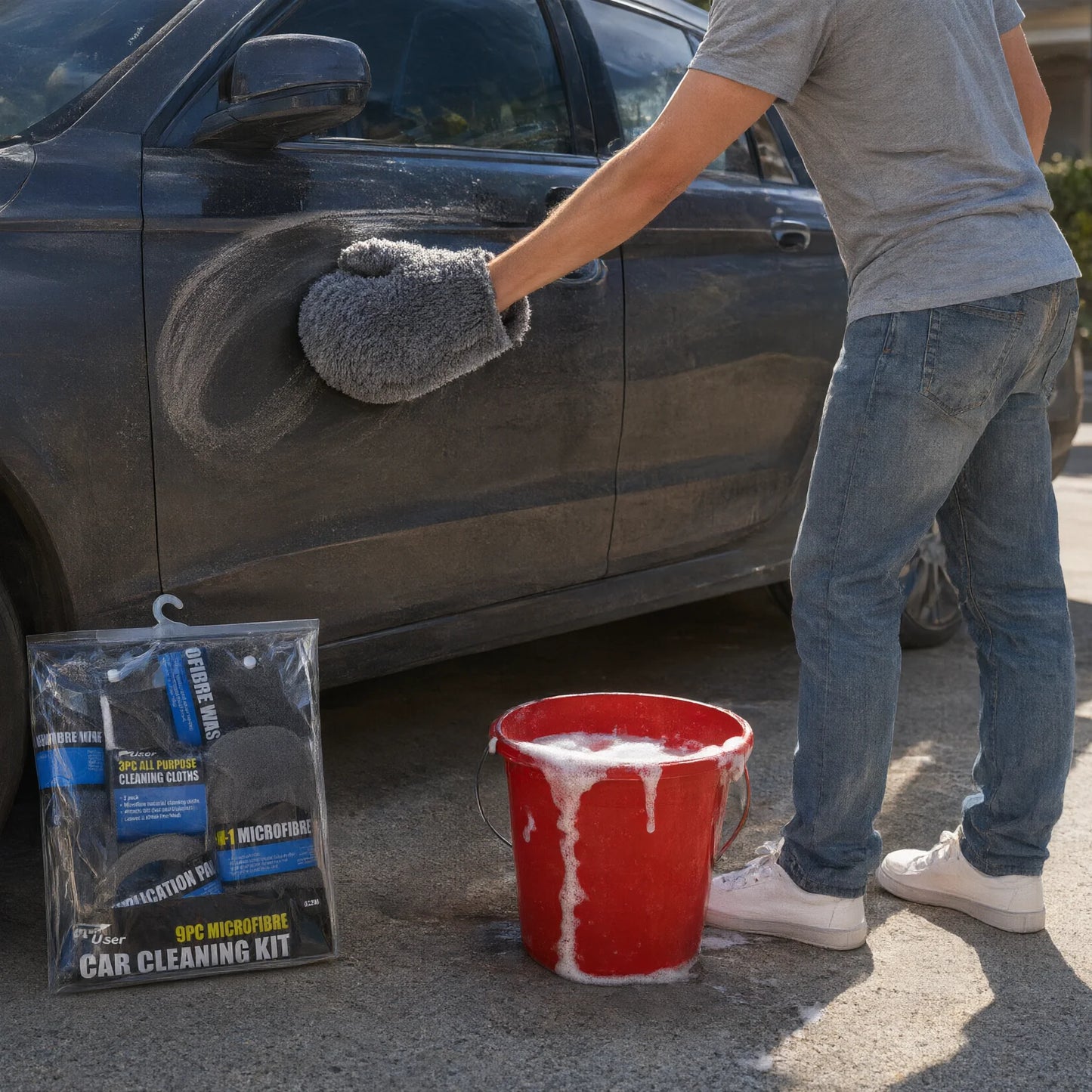 Car Wash Cleaning Tools Set (9-Piece)