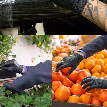 Heavy-Duty Diamond-Textured Nitrile Mechanic Gloves
